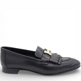 Women Royal Loafers Black Gold Hardware Size 36.5