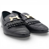 Women Royal Loafers Black Gold Hardware Size 36.5