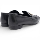 Women Royal Loafers Black Gold Hardware Size 36.5