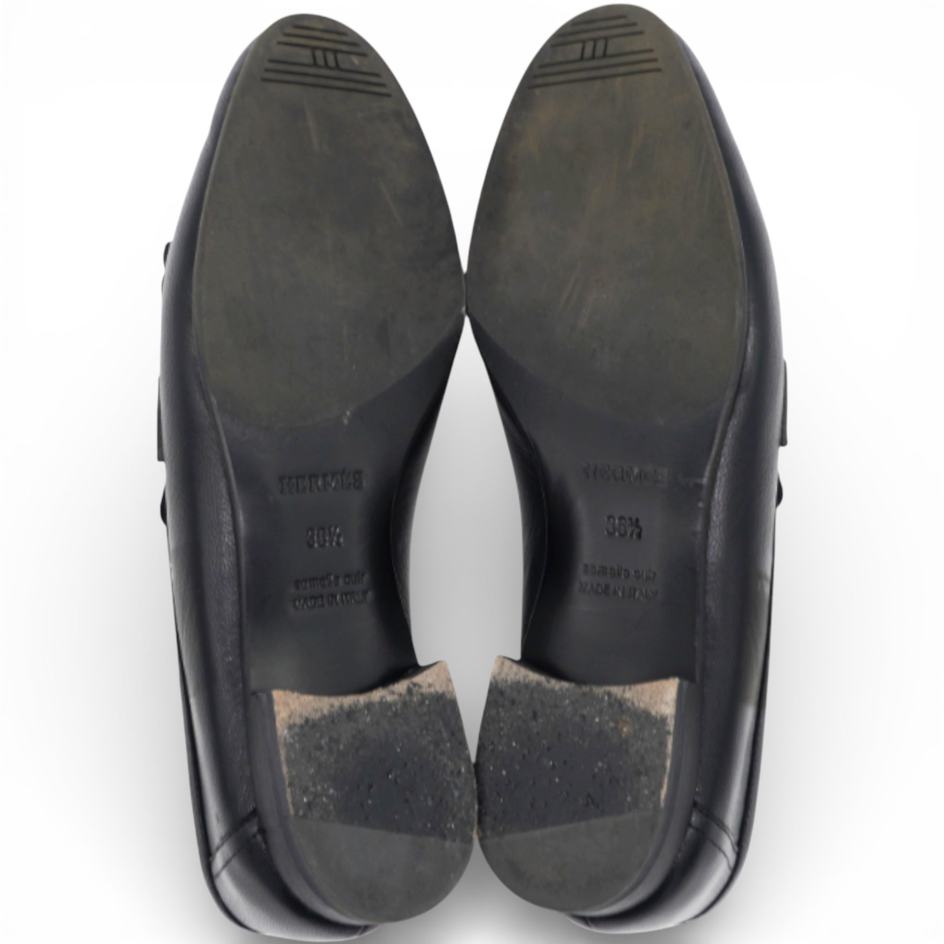 Women Royal Loafers Black Gold Hardware Size 36.5