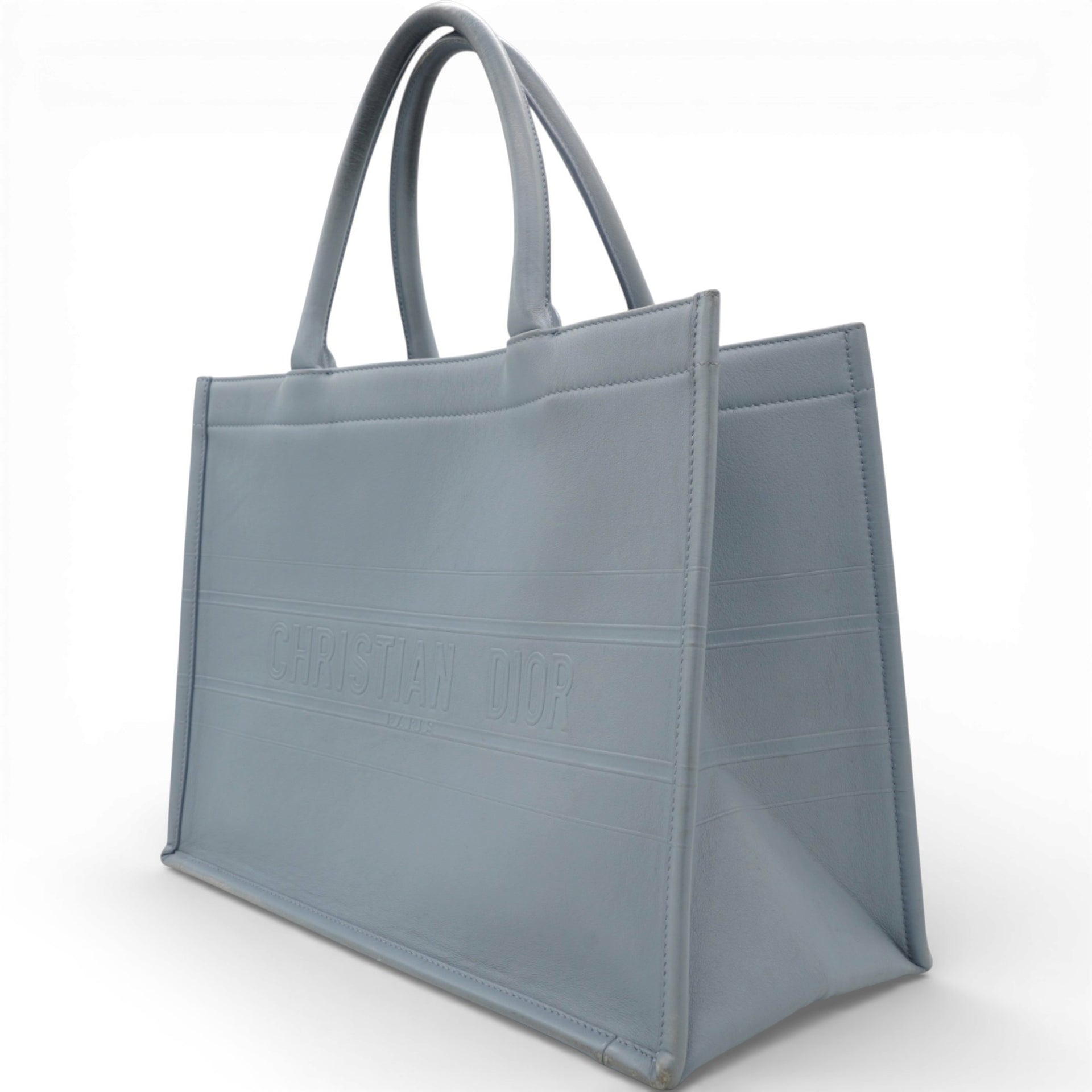 Embossed Medium Book Tote Cloud Blue