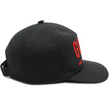 Black Cotton Red Embroidered Baseball Cap 57