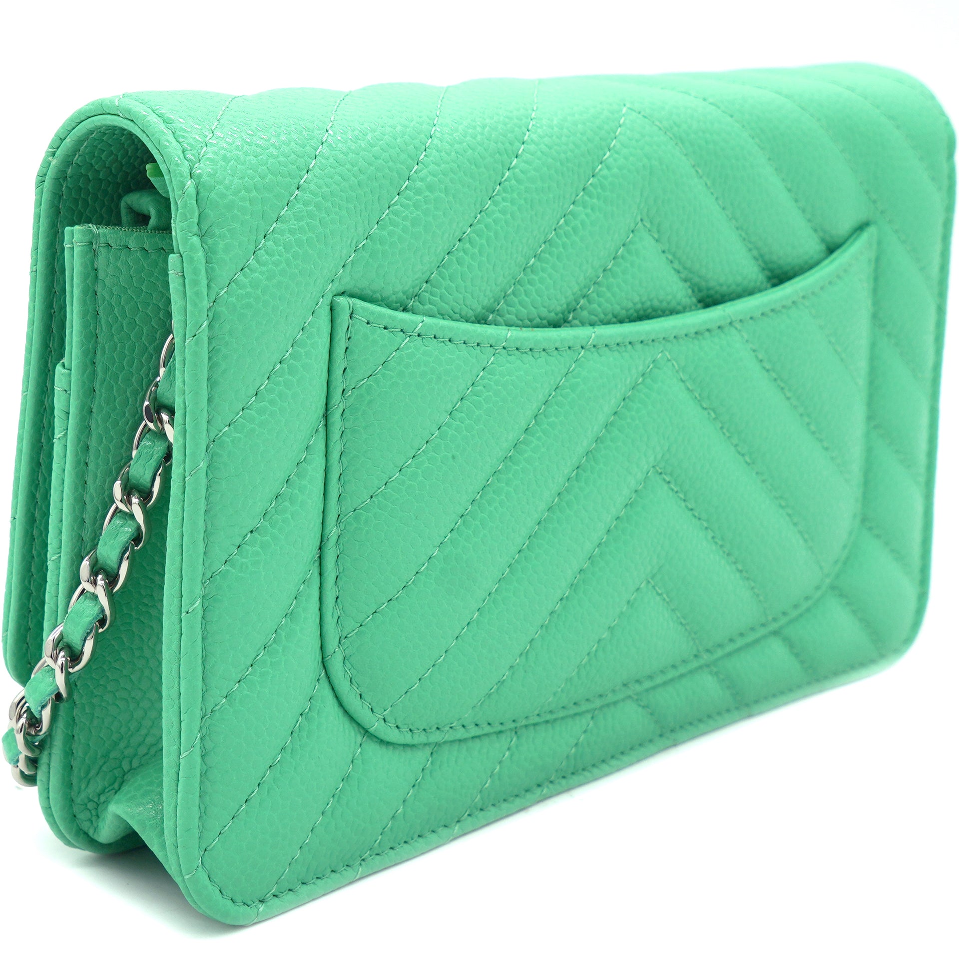 green chanel flap wallet