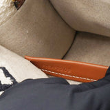 White/Black Canvas Fabric Cabas Thais Tote Bag