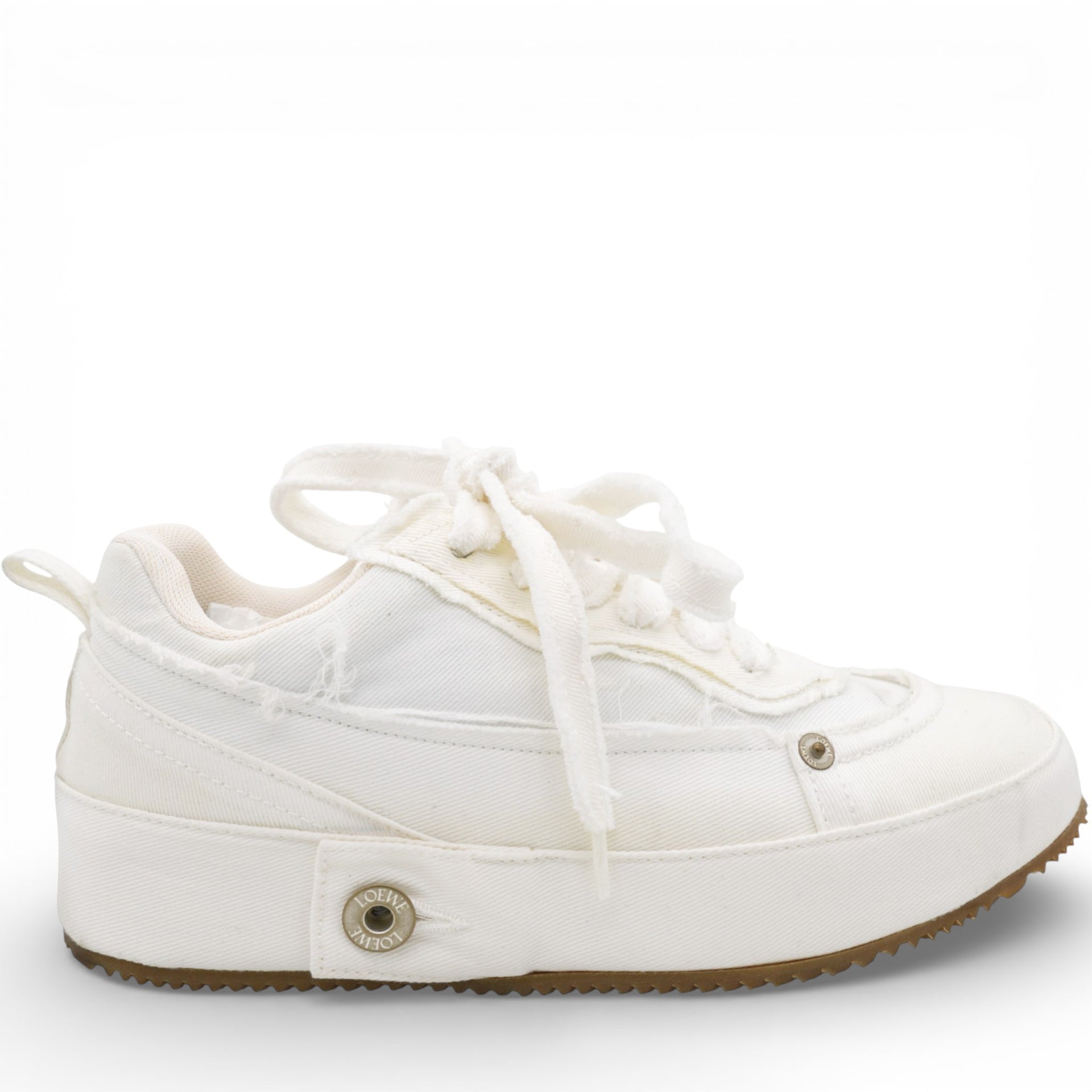 Deconstructed Flatform Denim Trainers Size37