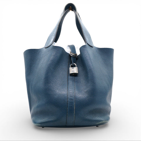 Taurillon Clemence Picotin Lock 26 Navy