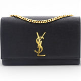 Grain De Poudre Medium Classic Monogram Kate Satchel Black