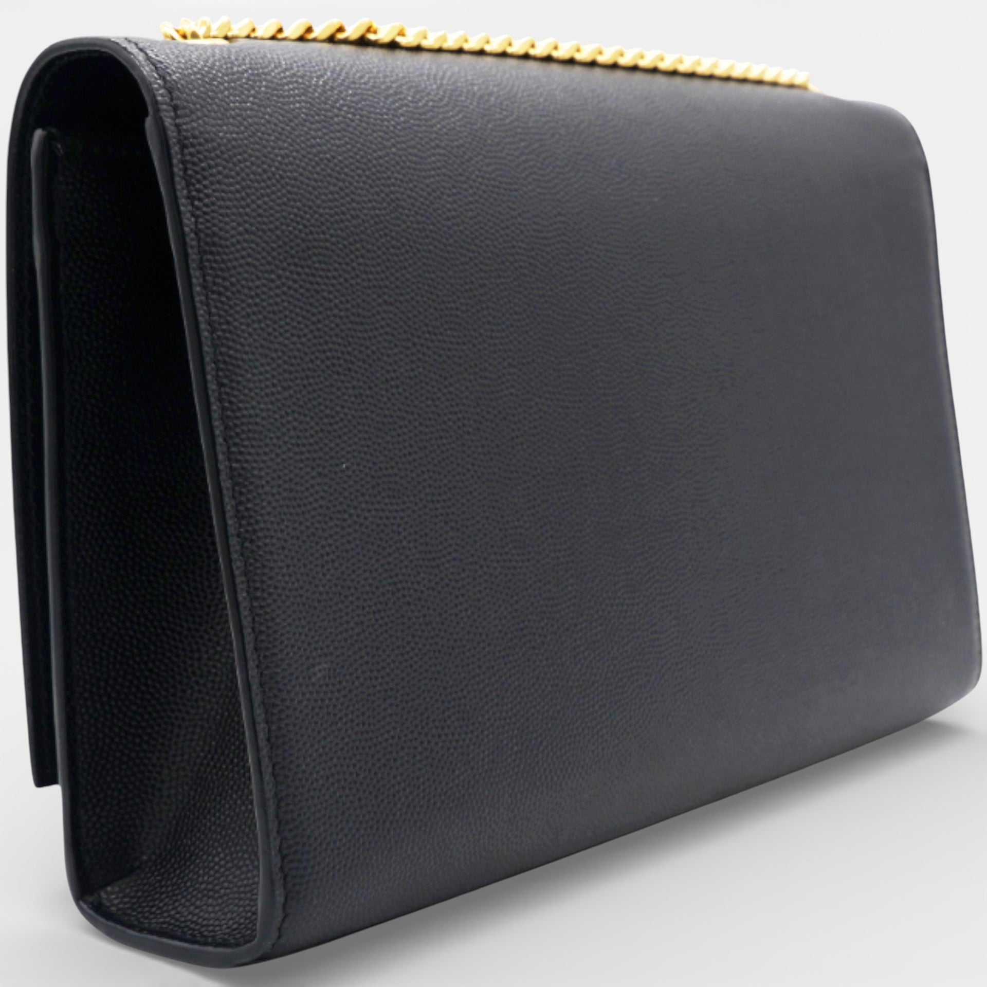 Grain De Poudre Medium Classic Monogram Kate Satchel Black