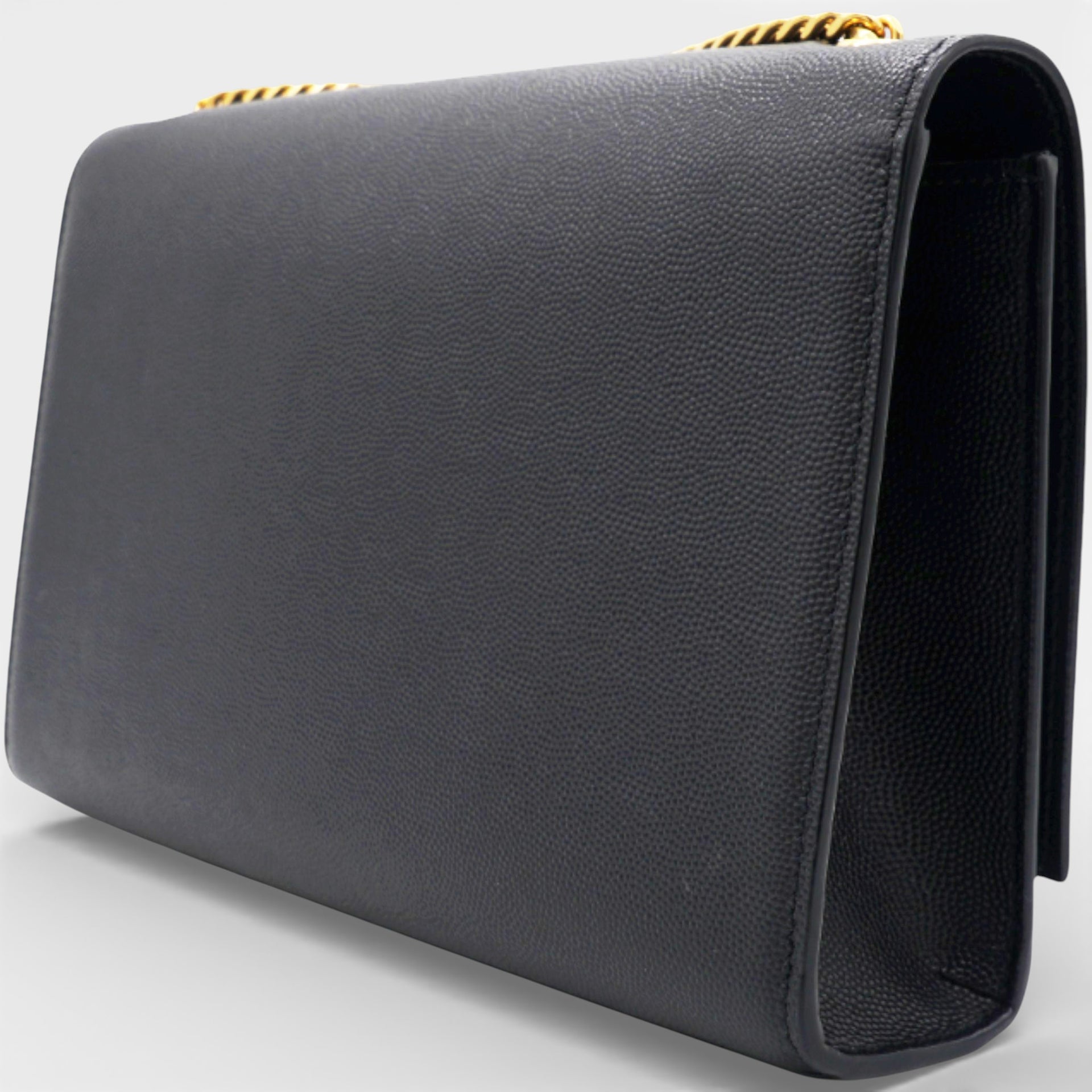 Grain De Poudre Medium Classic Monogram Kate Satchel Black