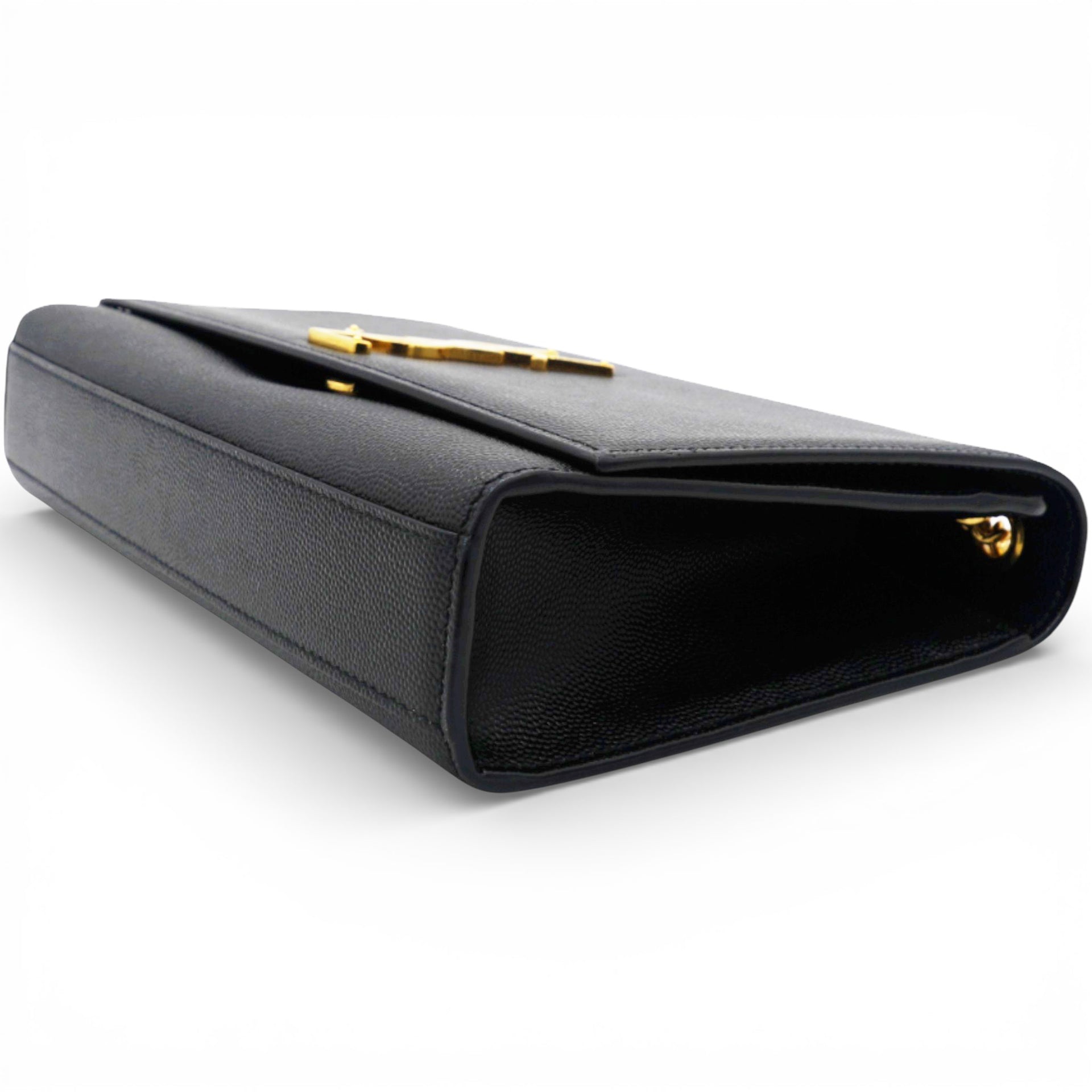 Grain De Poudre Medium Classic Monogram Kate Satchel Black