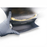 Grain De Poudre Medium Classic Monogram Kate Satchel Black