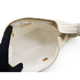 Calfskin Quilted Daily Hobo White