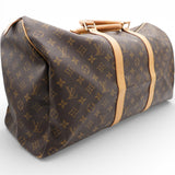 Monogram Canvas Keepall 55 Duffle Brown