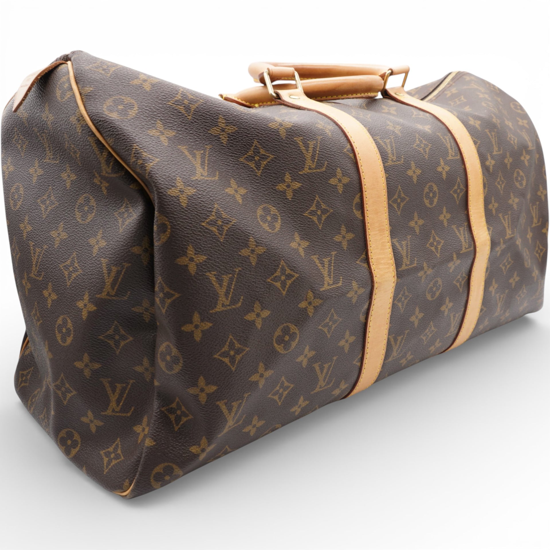Monogram Canvas Keepall 55 Duffle Brown