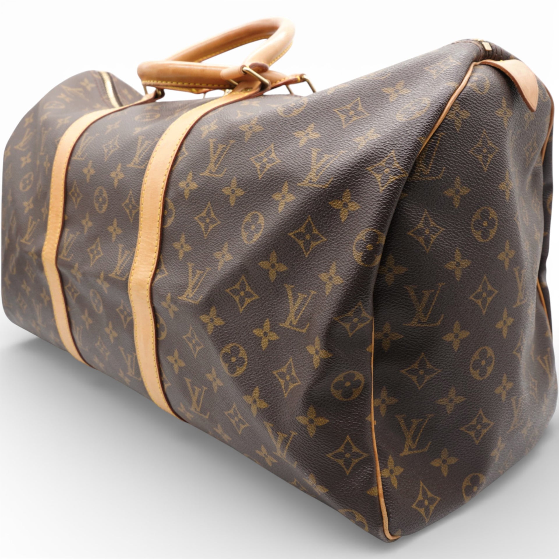 Monogram Canvas Keepall 55 Duffle Brown