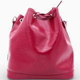 Vintage Noe Pm Handbag In Red Epi Leather Red Bucket Bag