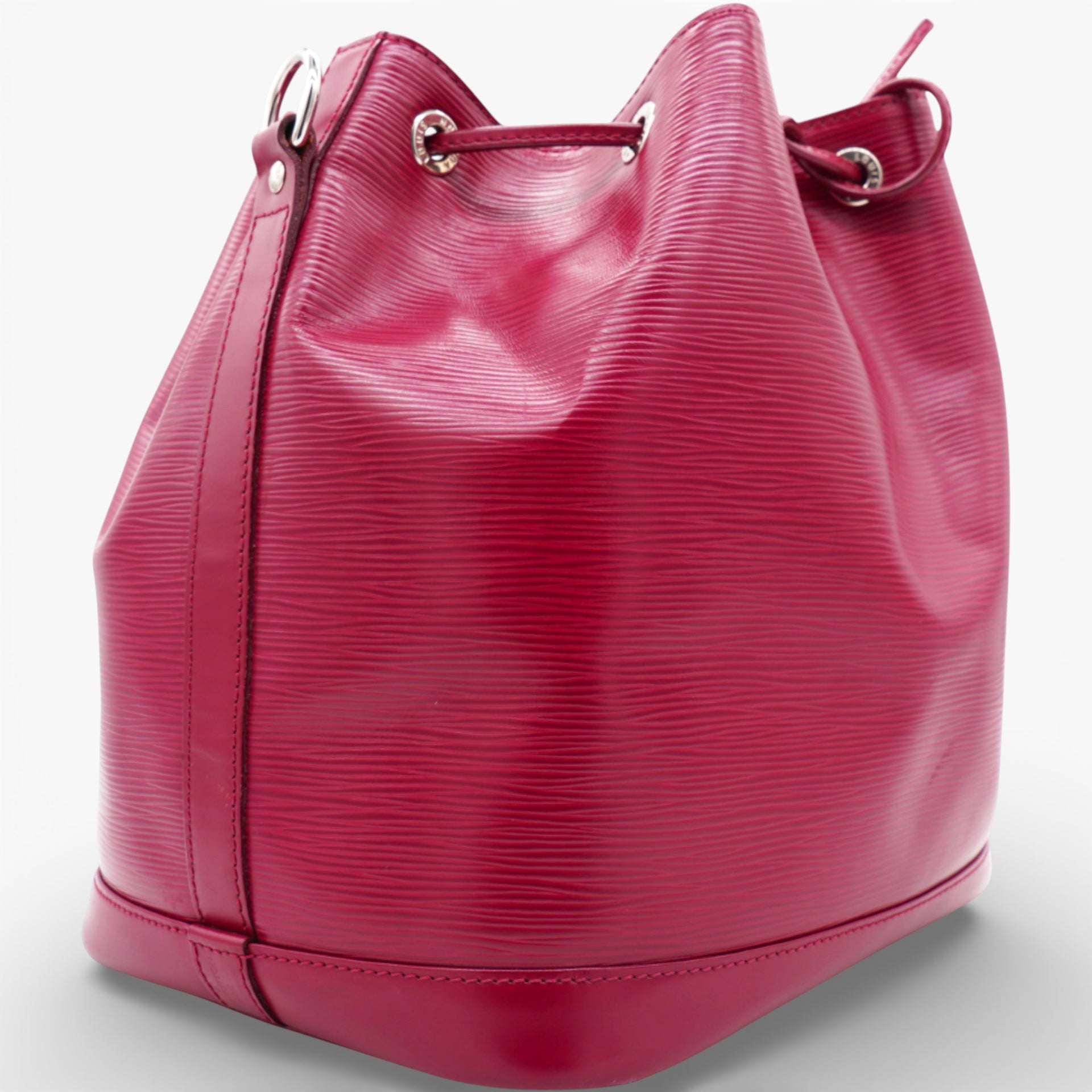 Vintage Noe Pm Handbag In Red Epi Leather Red Bucket Bag