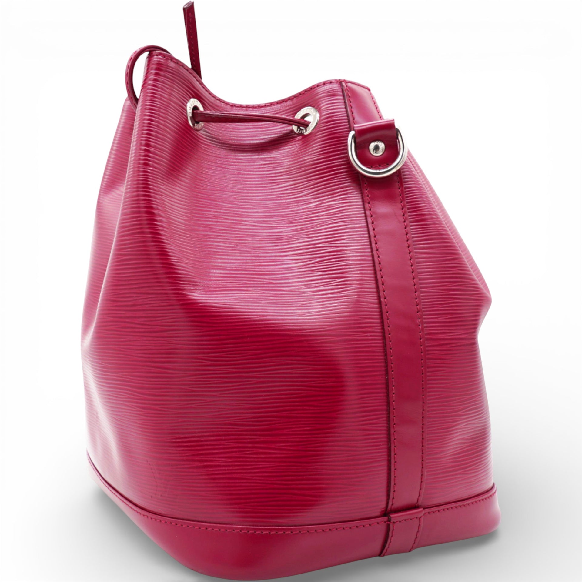 Vintage Noe Pm Handbag In Red Epi Leather Red Bucket Bag