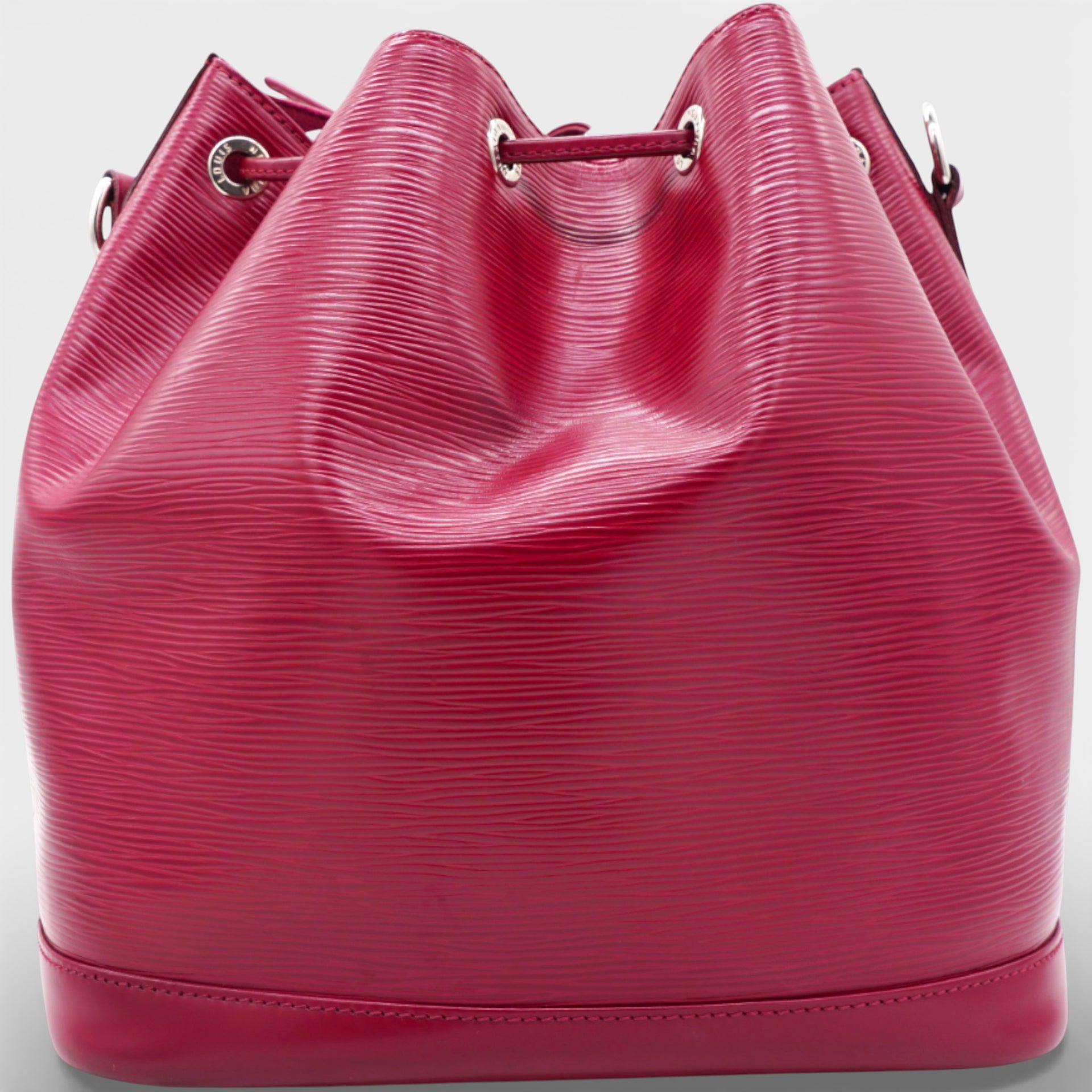 Vintage Noe Pm Handbag In Red Epi Leather Red Bucket Bag