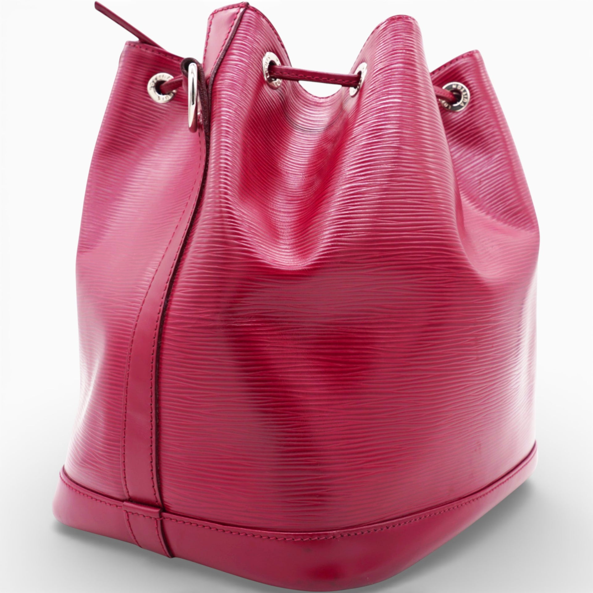 Vintage Noe Pm Handbag In Red Epi Leather Red Bucket Bag