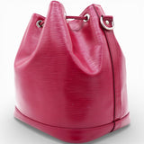 Vintage Noe Pm Handbag In Red Epi Leather Red Bucket Bag