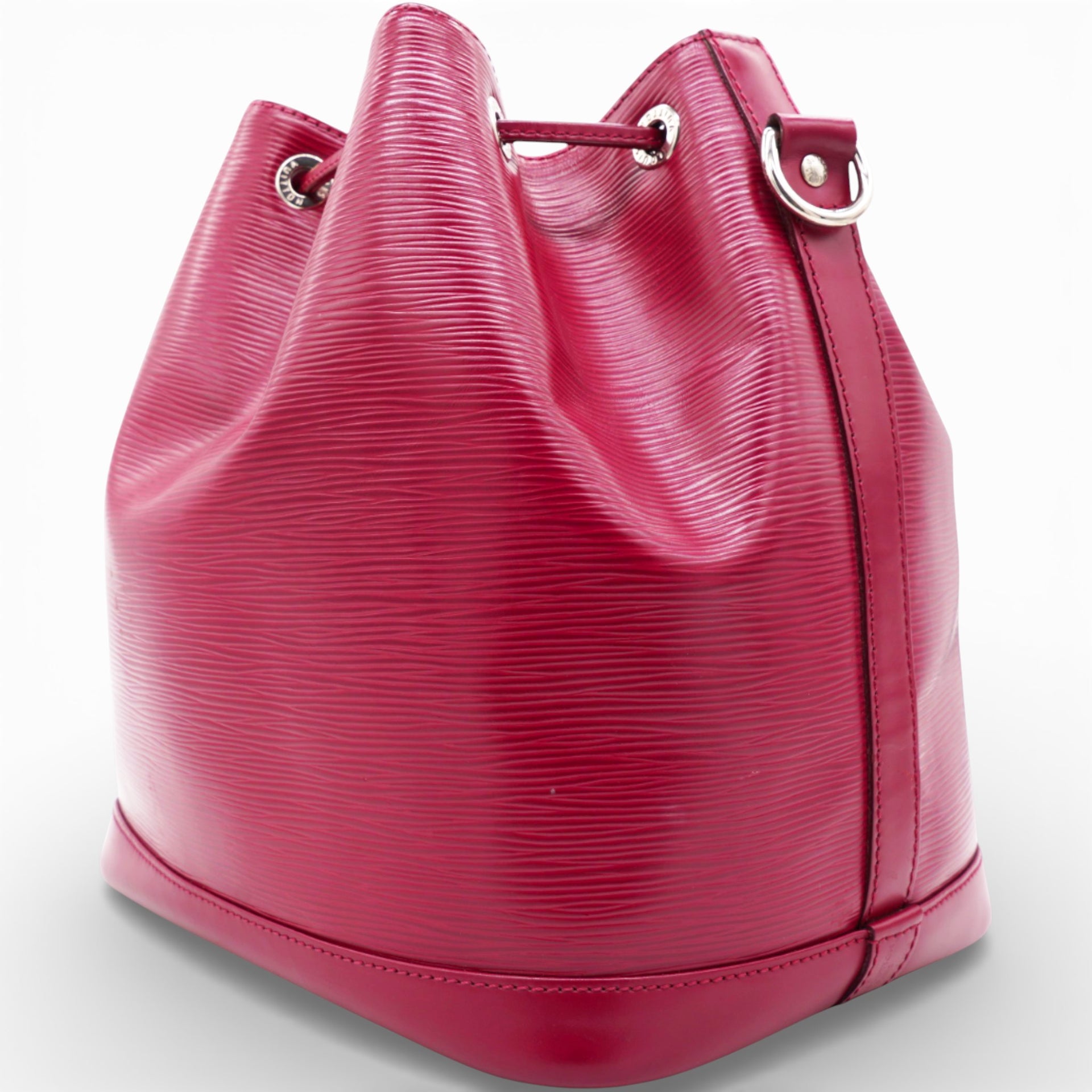 Vintage Noe Pm Handbag In Red Epi Leather Red Bucket Bag