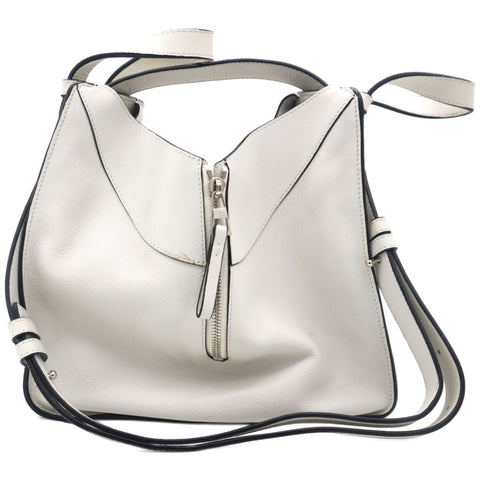 White Hammock Leather Shoulder Bag