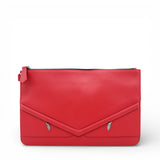 Zip Around Bug Eyes Long Wallet in Red Leather