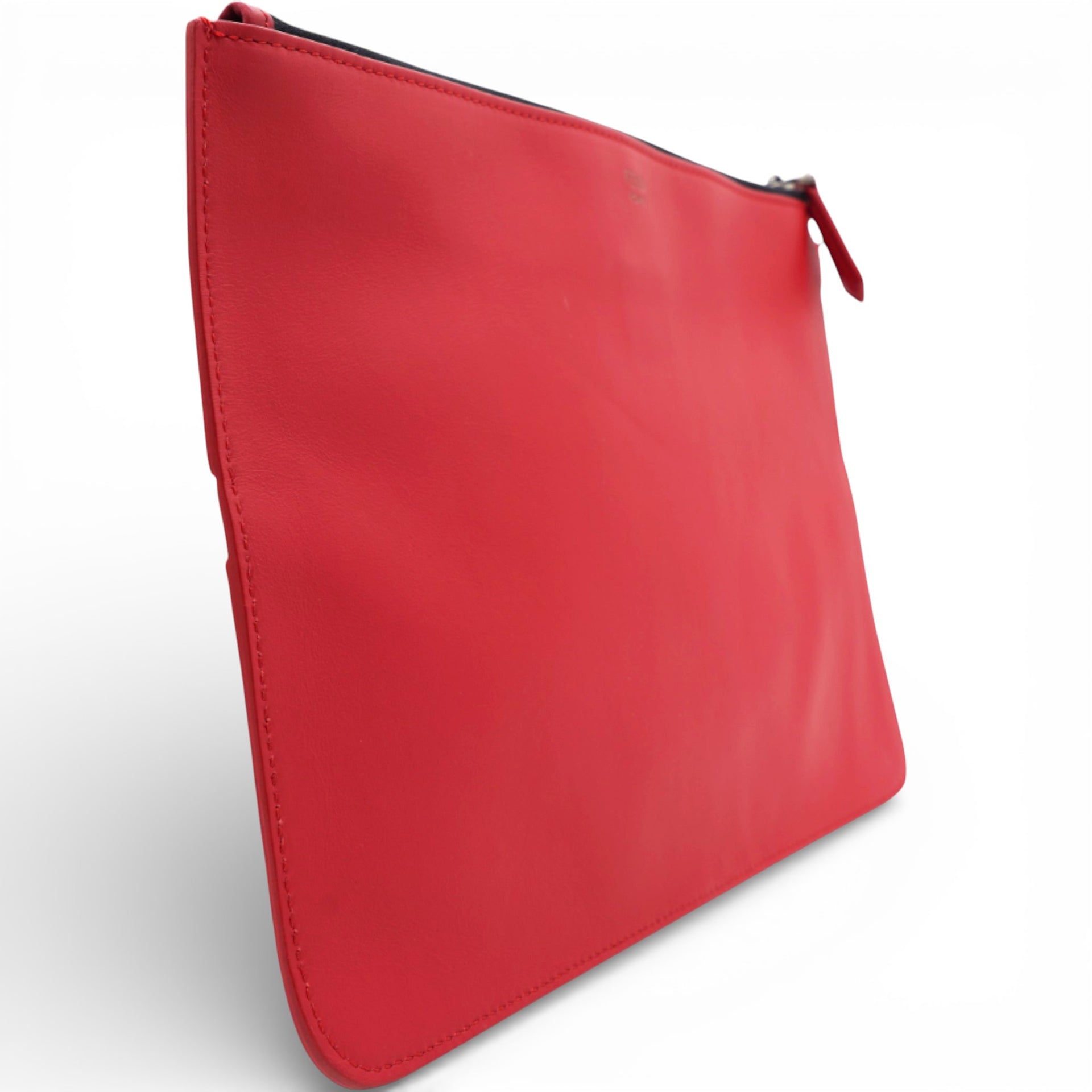Zip Around Bug Eyes Long Wallet in Red Leather