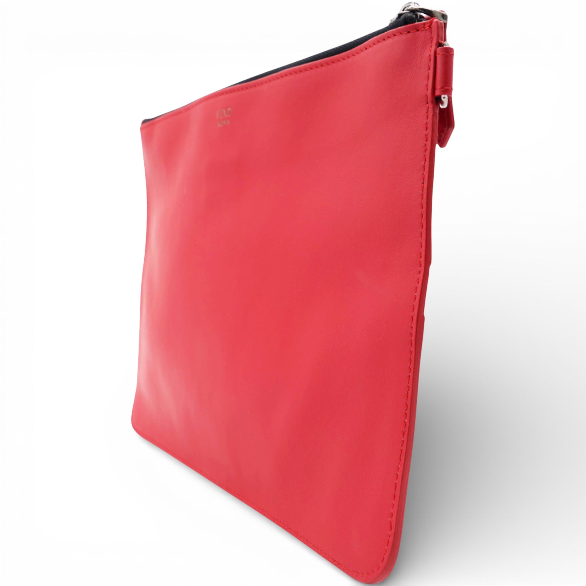 Zip Around Bug Eyes Long Wallet in Red Leather