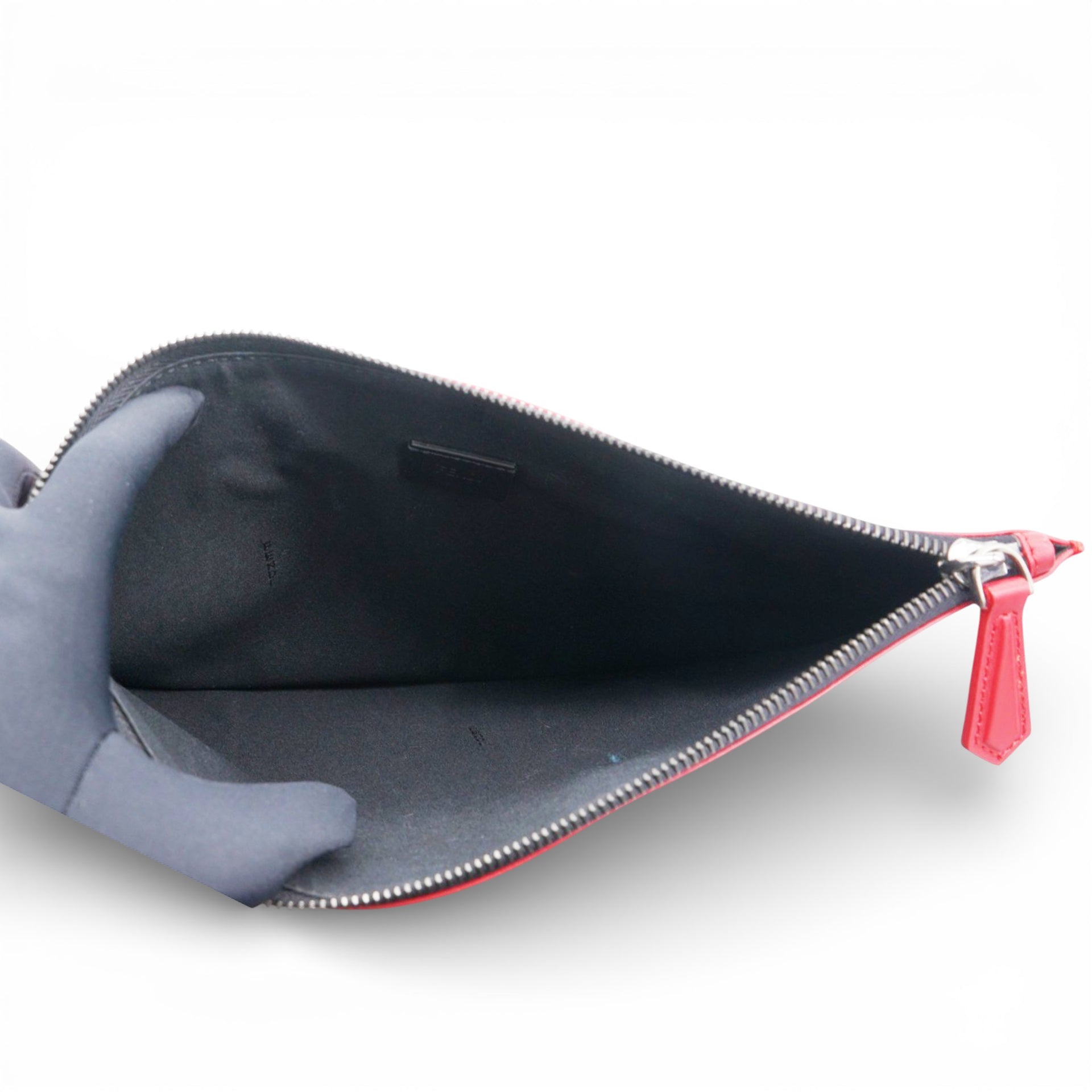 Zip Around Bug Eyes Long Wallet in Red Leather