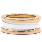 18K Rose Gold White Ceramic B.Zero Ring Size53