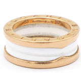 18K Rose Gold White Ceramic B.Zero Ring Size53