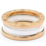 18K Rose Gold White Ceramic B.Zero Ring Size53