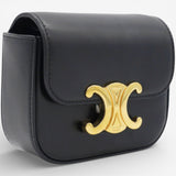 Mini Triomphe in Shiny Calfskin Black