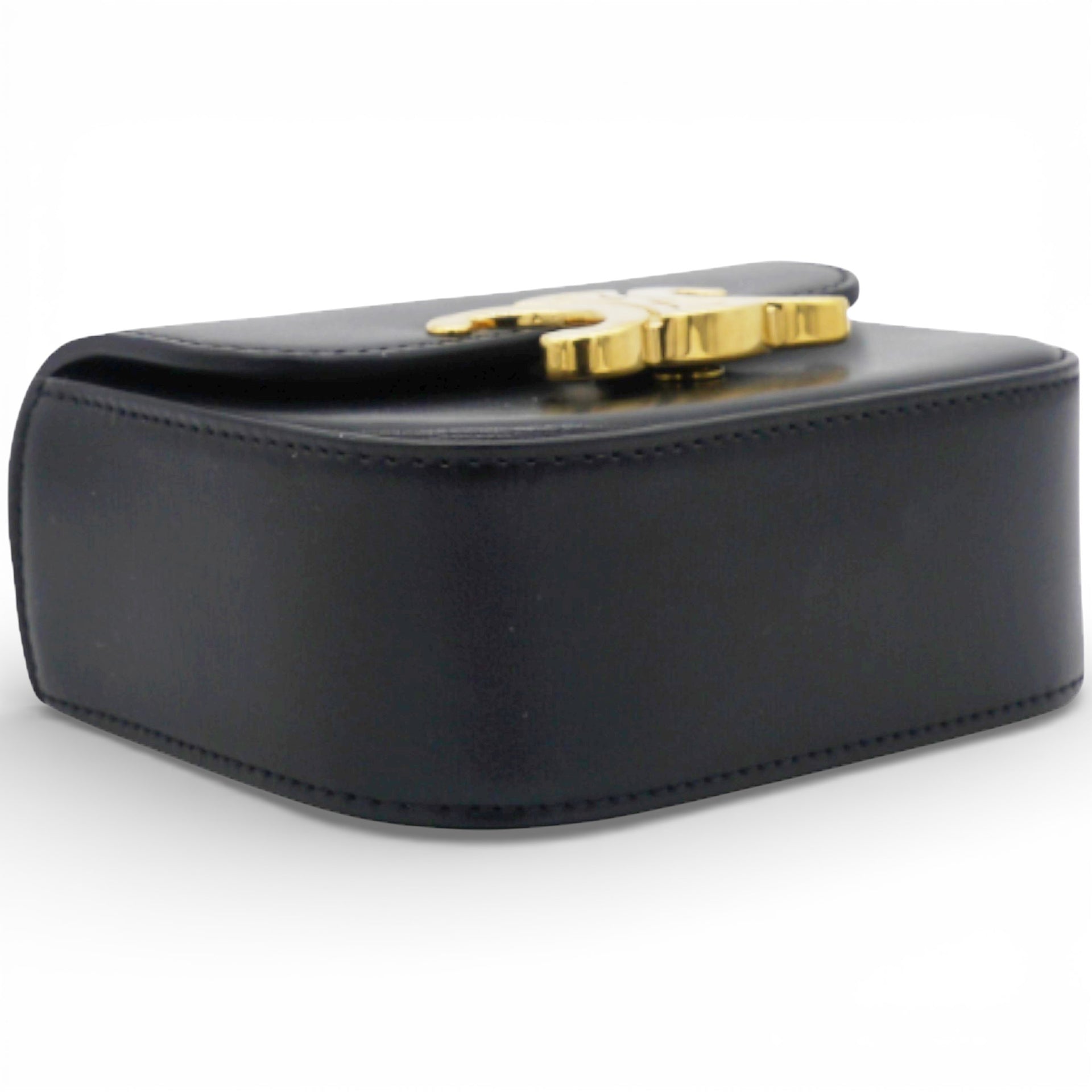 Mini Triomphe in Shiny Calfskin Black