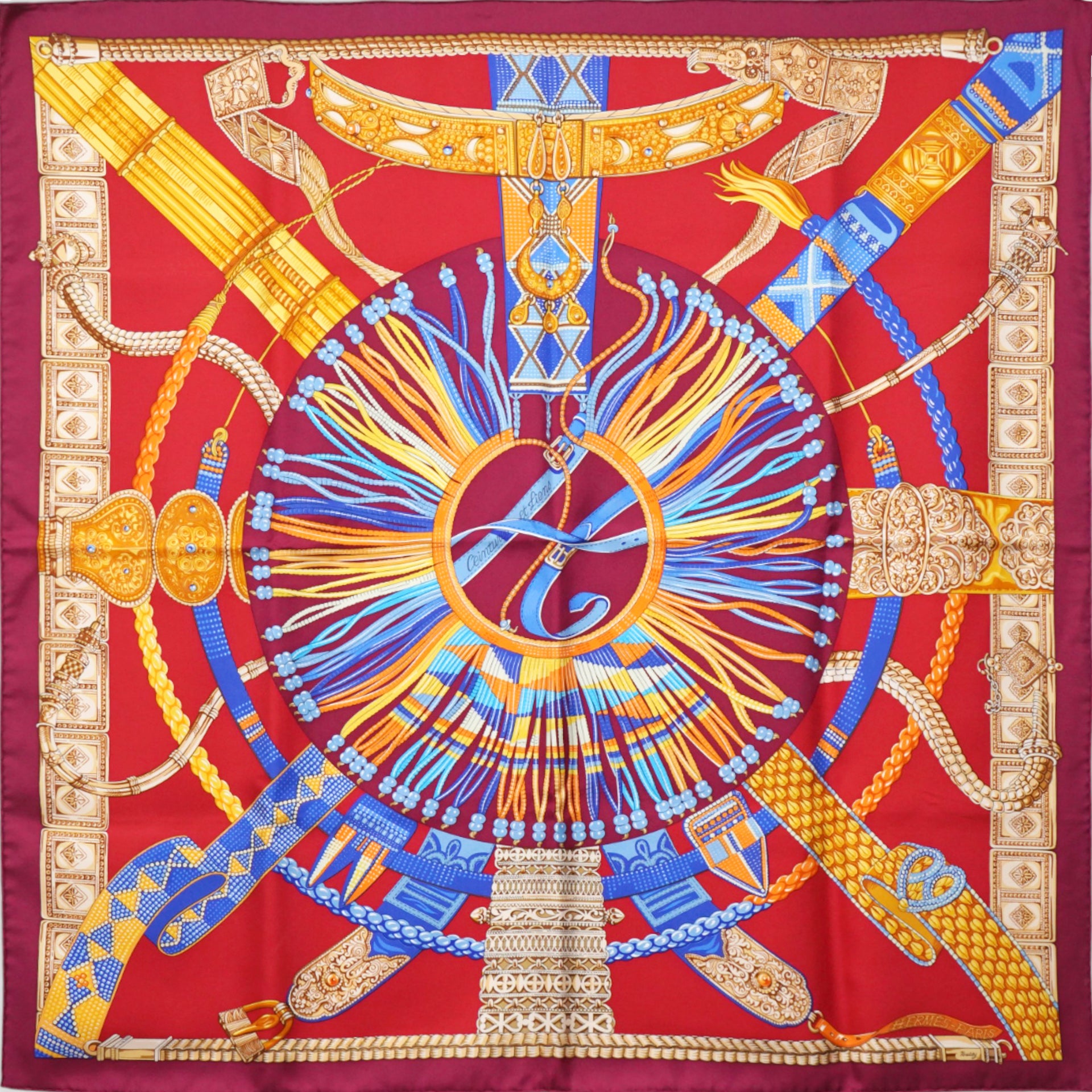 Silk Ceintures et Liens Scarf 90 Multicolor