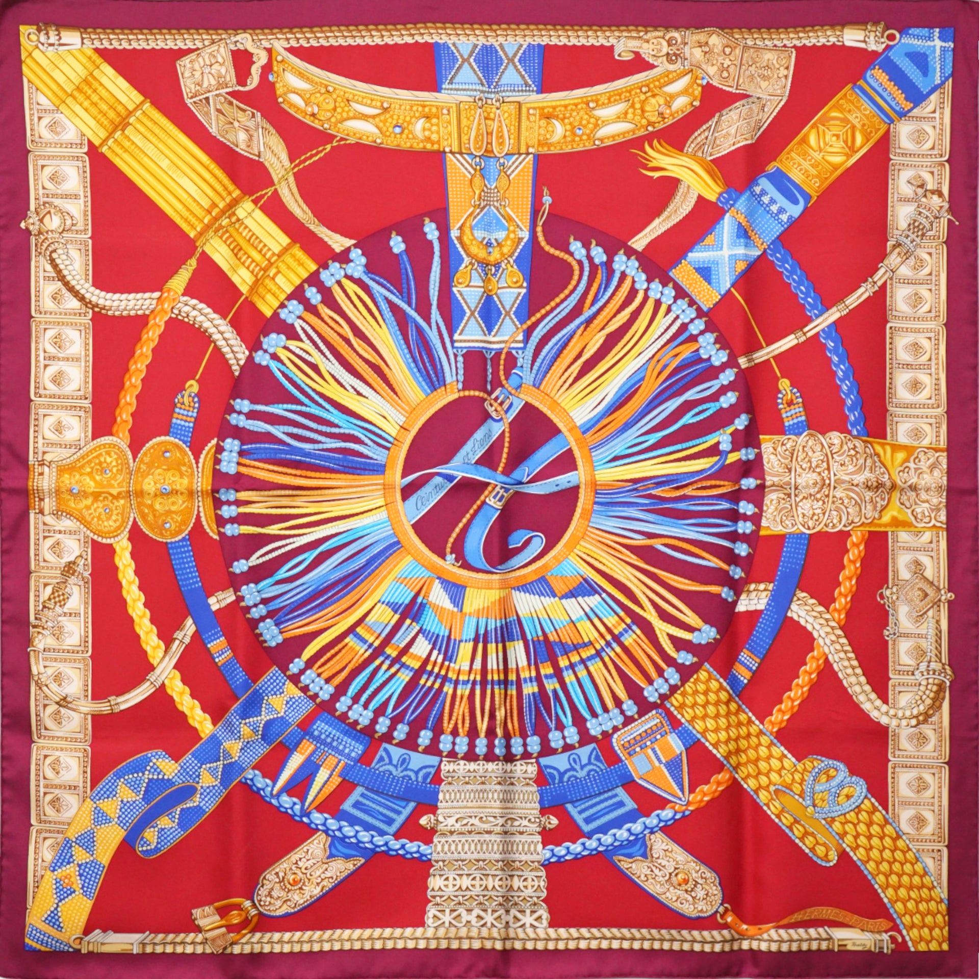 Silk Ceintures et Liens Scarf 90 Multicolor