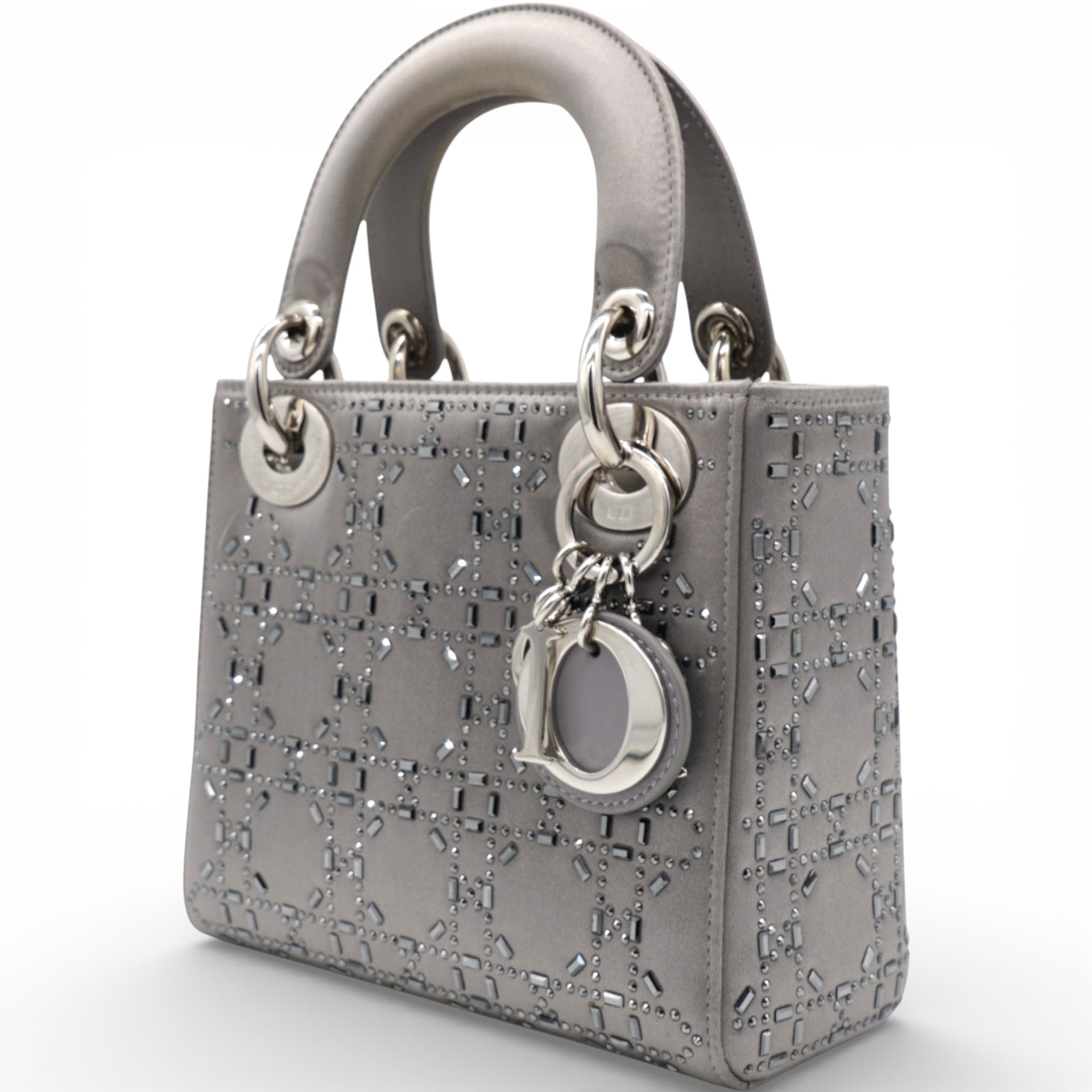Satin Crystal Cannage Mini Lady Dior