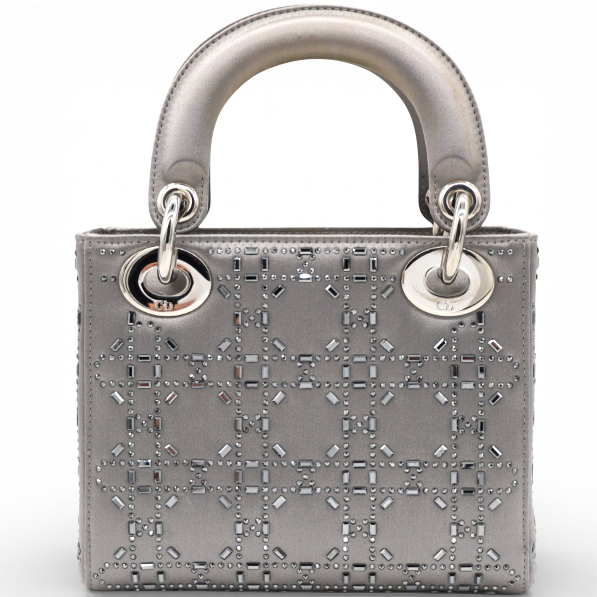 Satin Crystal Cannage Mini Lady Dior