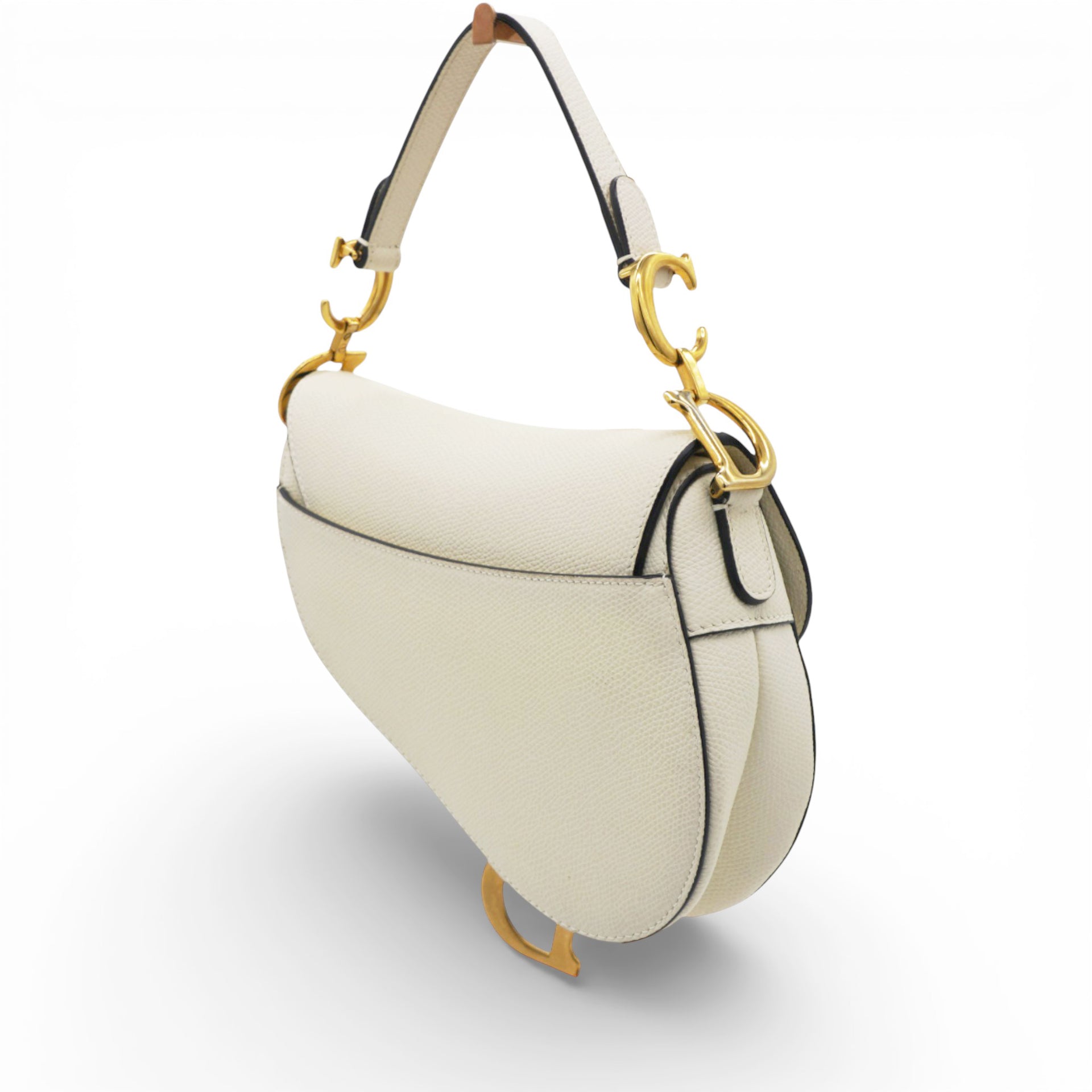 Calfskin Mini Saddle Bag White