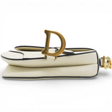 Calfskin Mini Saddle Bag White