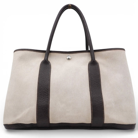 Buffle Skipper Toile Garden Party 36 Tote Marron Fonce