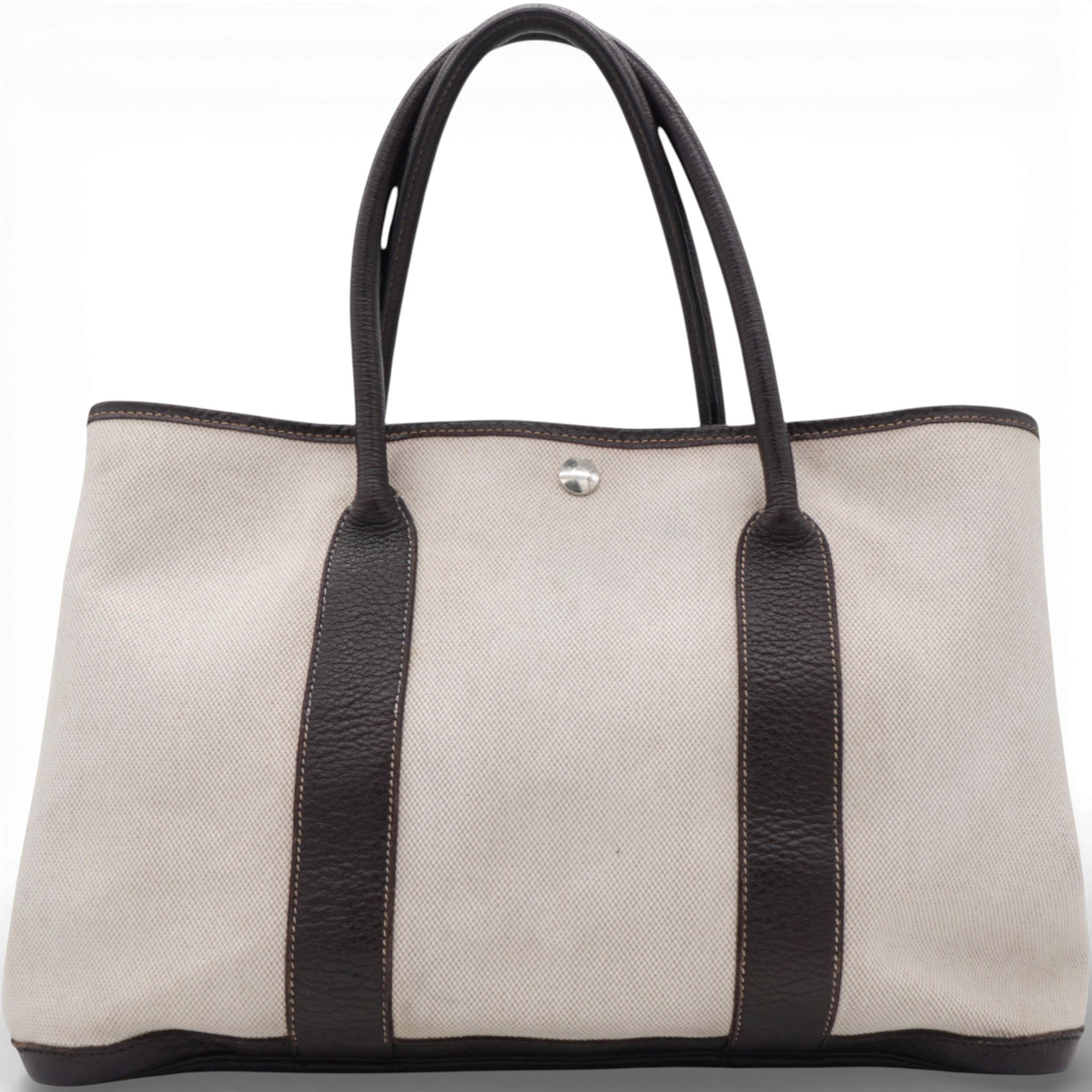 Buffle Skipper Toile Garden Party 36 Tote Marron Fonce