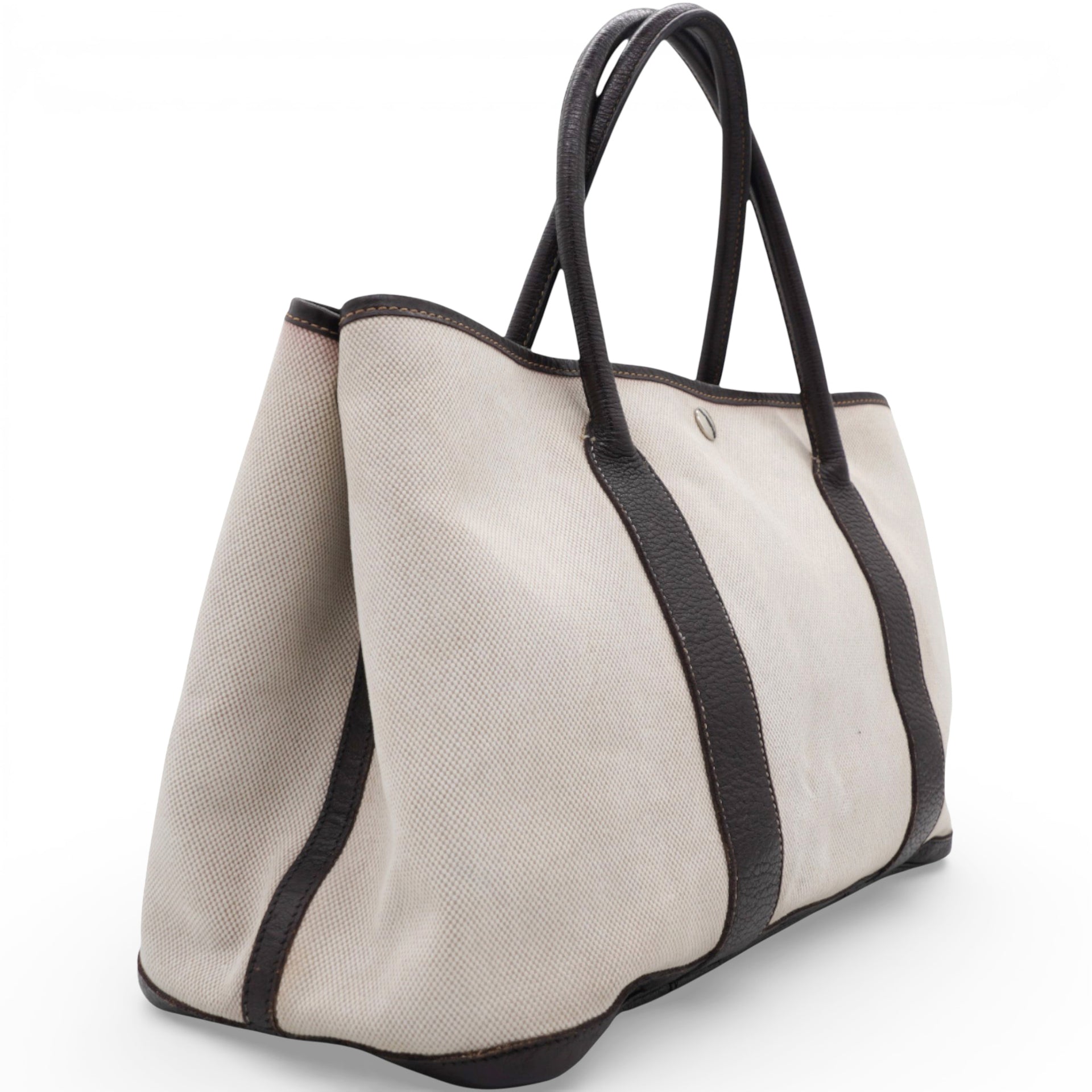 Buffle Skipper Toile Garden Party 36 Tote Marron Fonce