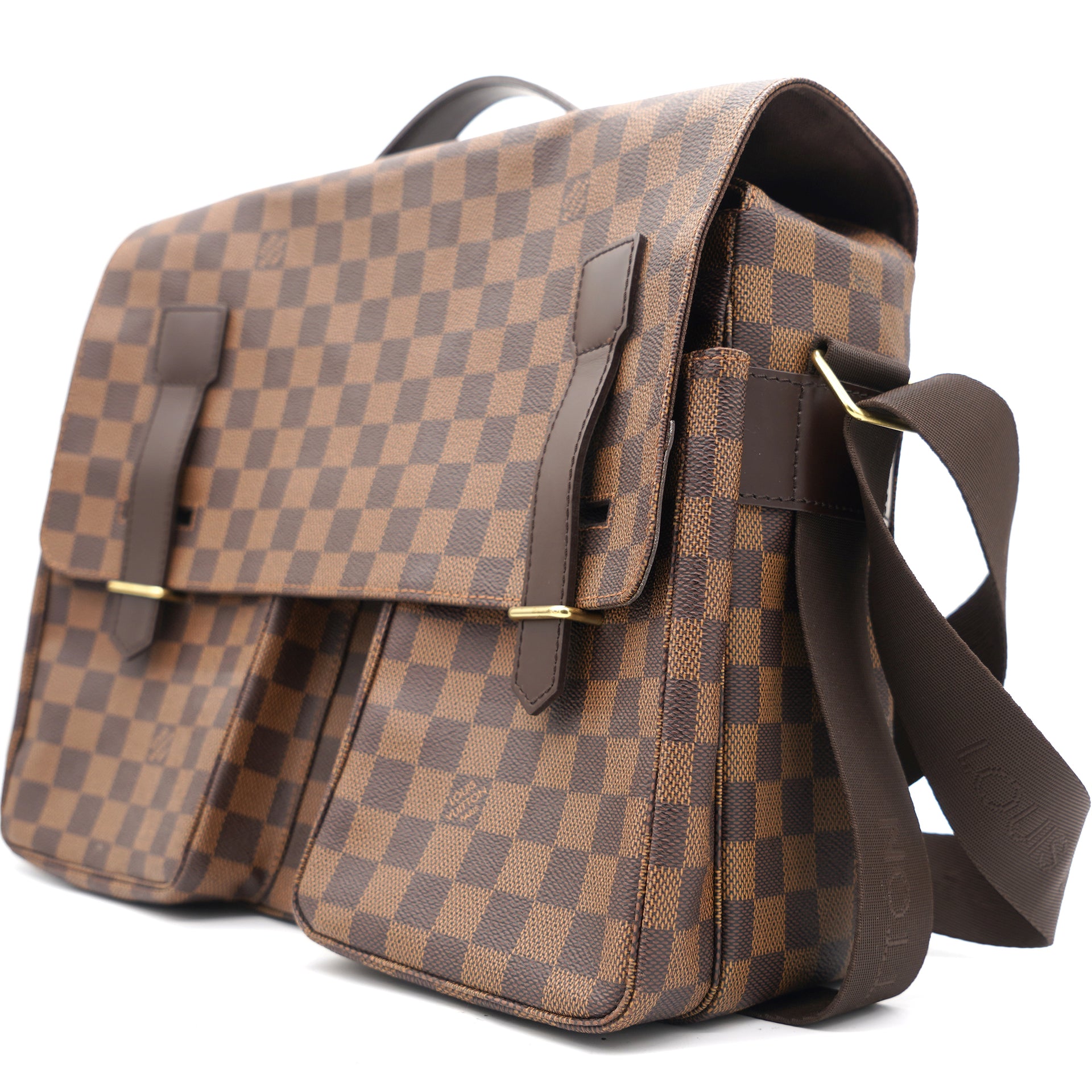 Louis+Vuitton+Broadway+Shoulder+Bag+Brown+Leather for sale online