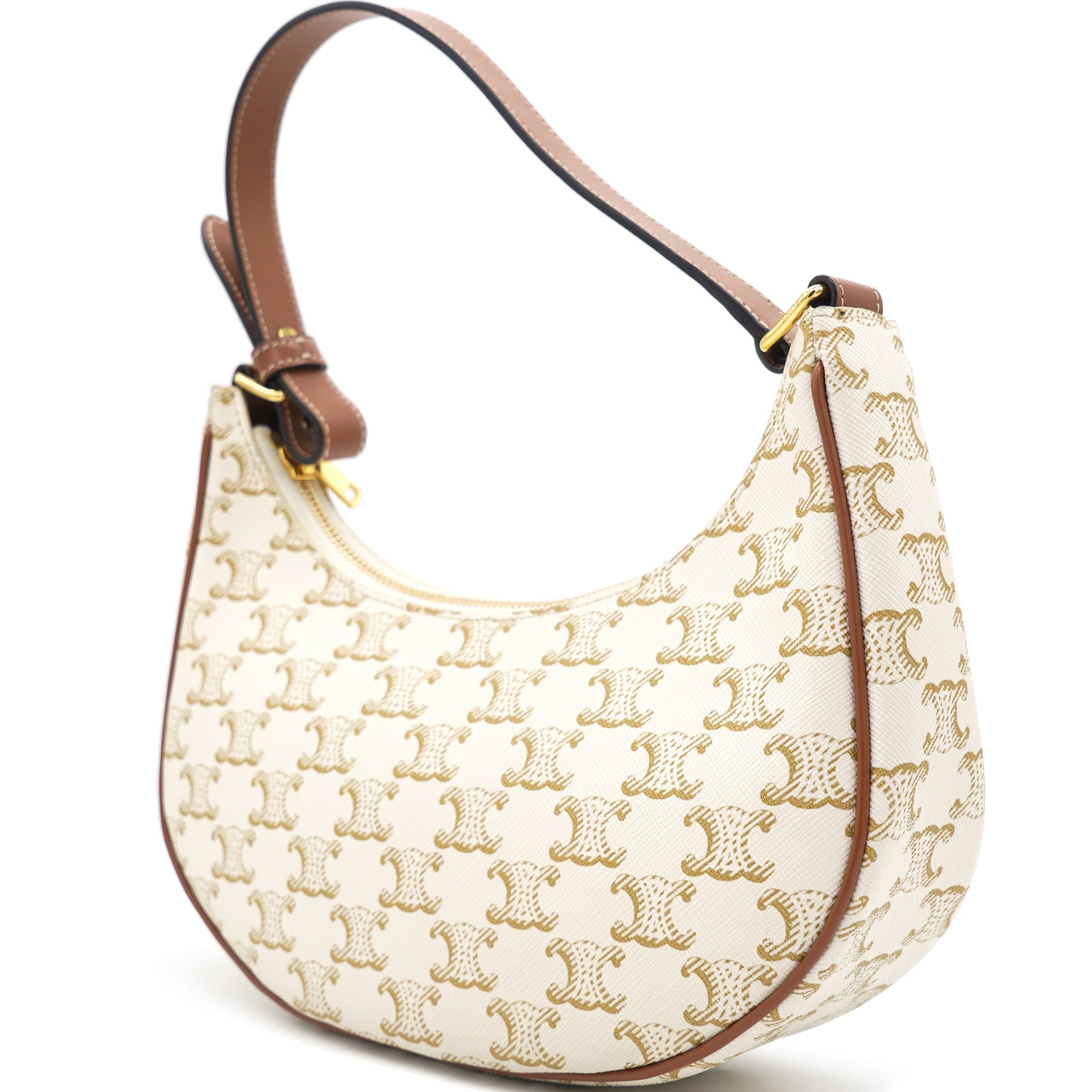 Ava Bag in Triomphe Canvas and calfskin Beige