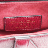 Grained Calfskin Mini Saddle Bag Red