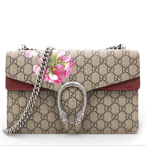 GG Supreme Monogram Blooms Small Dionysus Shoulder Bag Beige Multicolor Dry Rose