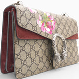 GG Supreme Monogram Blooms Small Dionysus Shoulder Bag Beige Multicolor Dry Rose